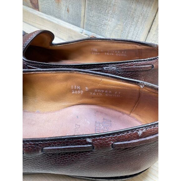ALLEN Edmonds Dalton Brown Pebble Leather Loafer Tassel Dress Shoes Vibram 11.5D main image 10